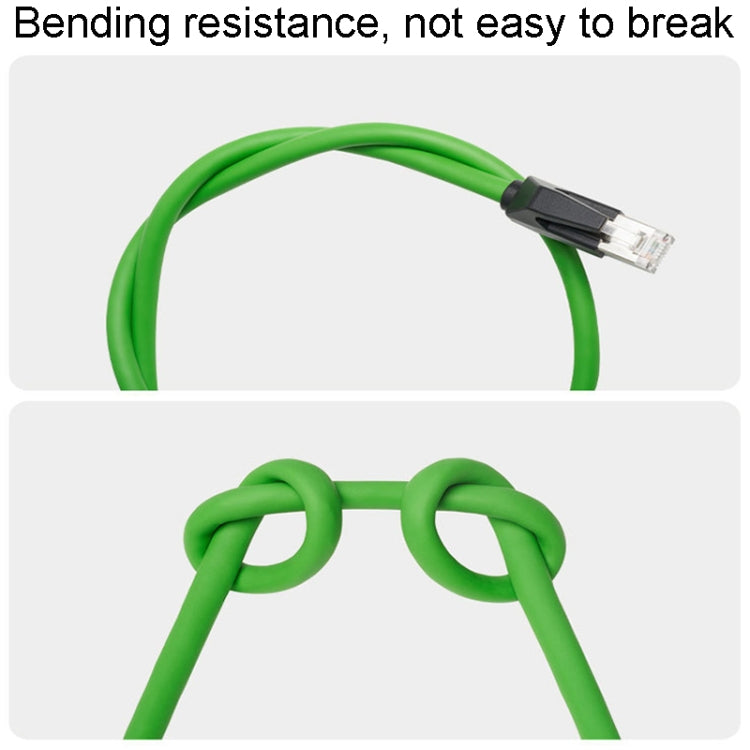 0.5m CAT6 Double Shielded Gigabit Industrial Cable with RJ-45 connector, showcasing its durable and vibration-resistant design.